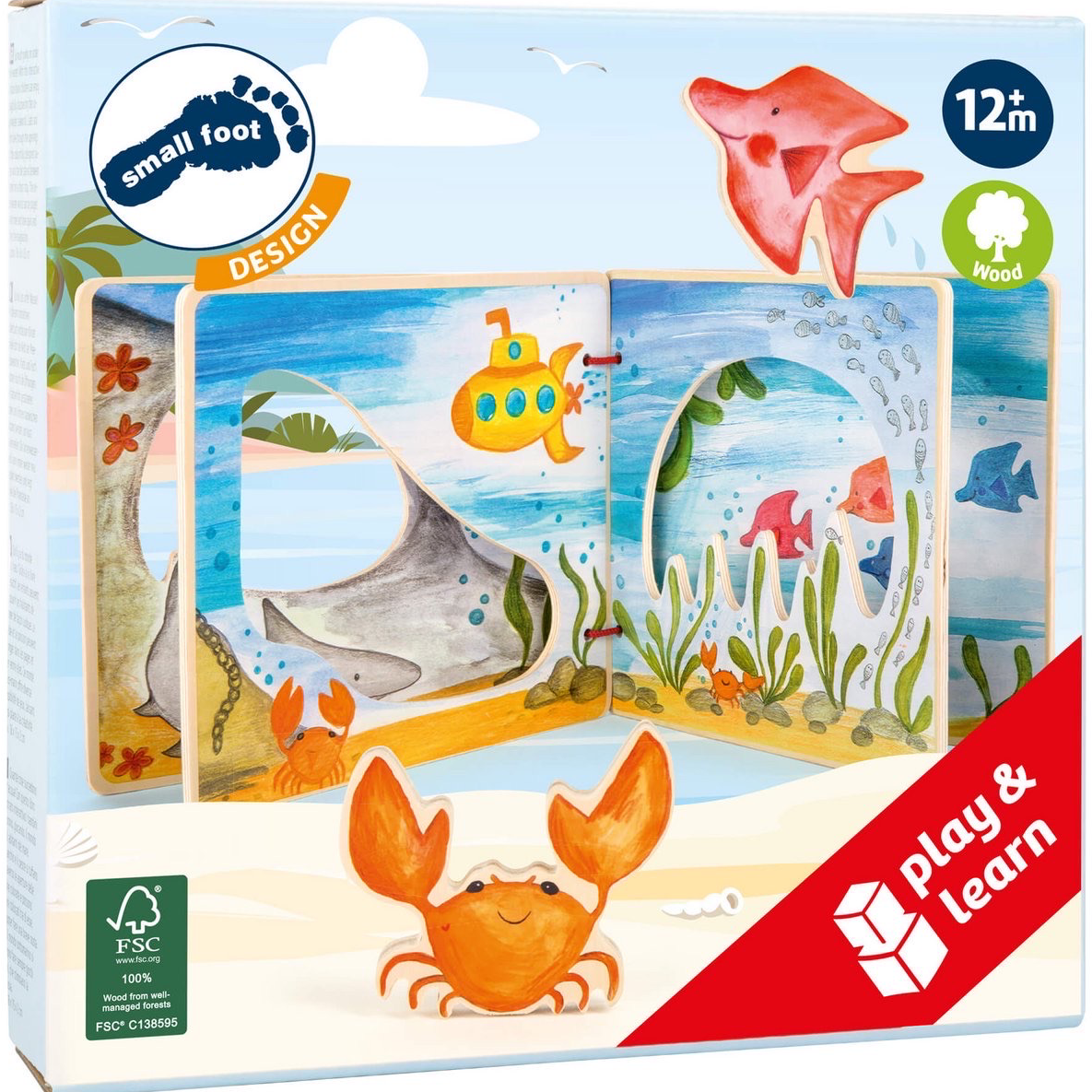 Small Foot Houten prentenboek Onderwaterwereld
