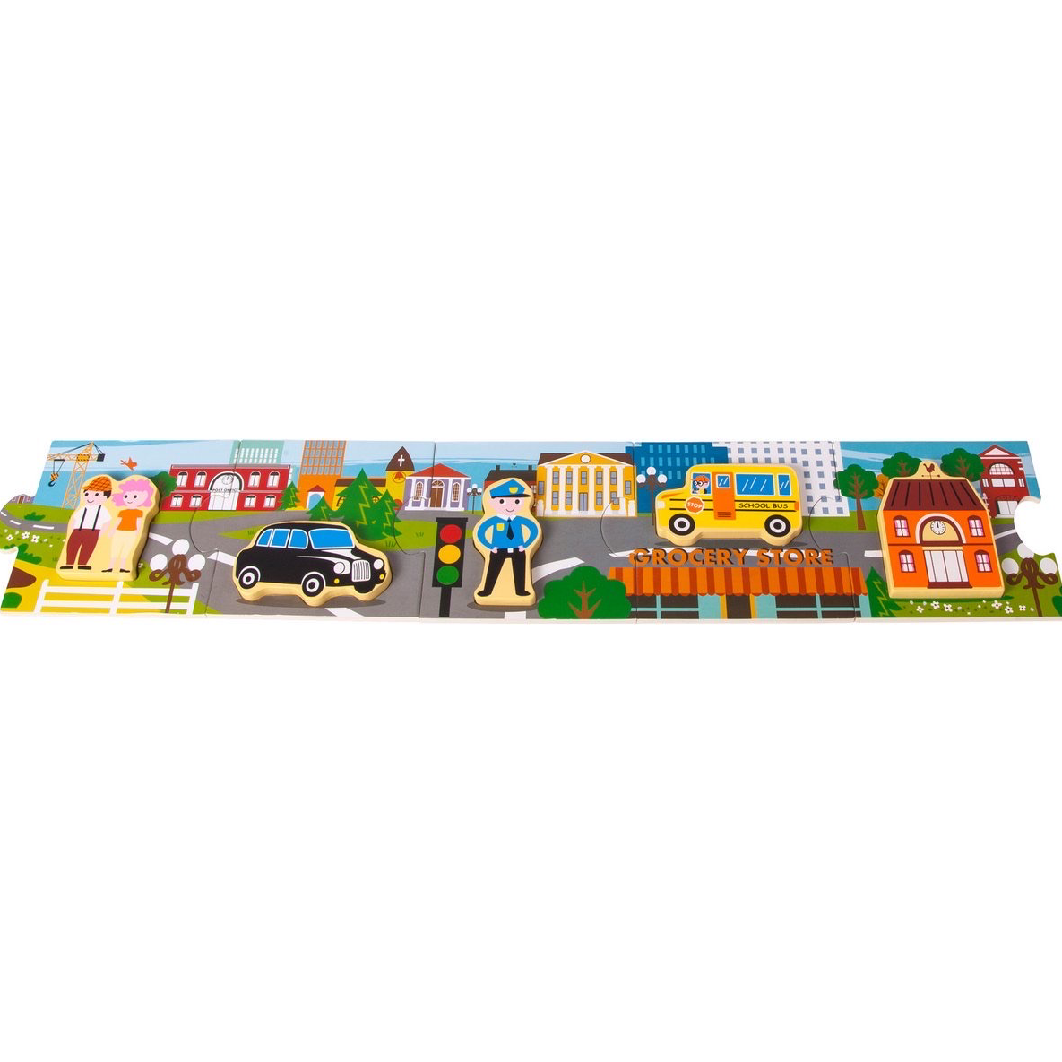 Small Foot Houten puzzel Stad