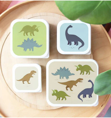 A Little Lovely Company Lunch en Snackbox Set Dinosaurussen