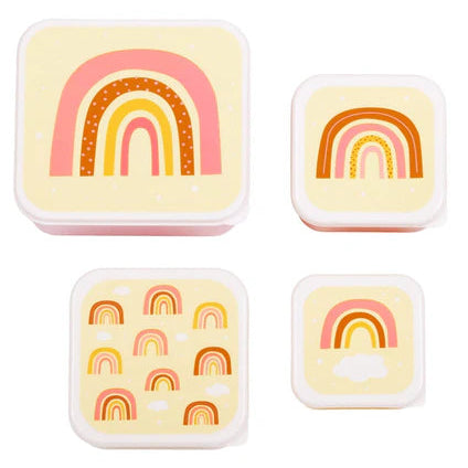 A Little Lovely Company Lunch en Snackbox Set Regenboog
