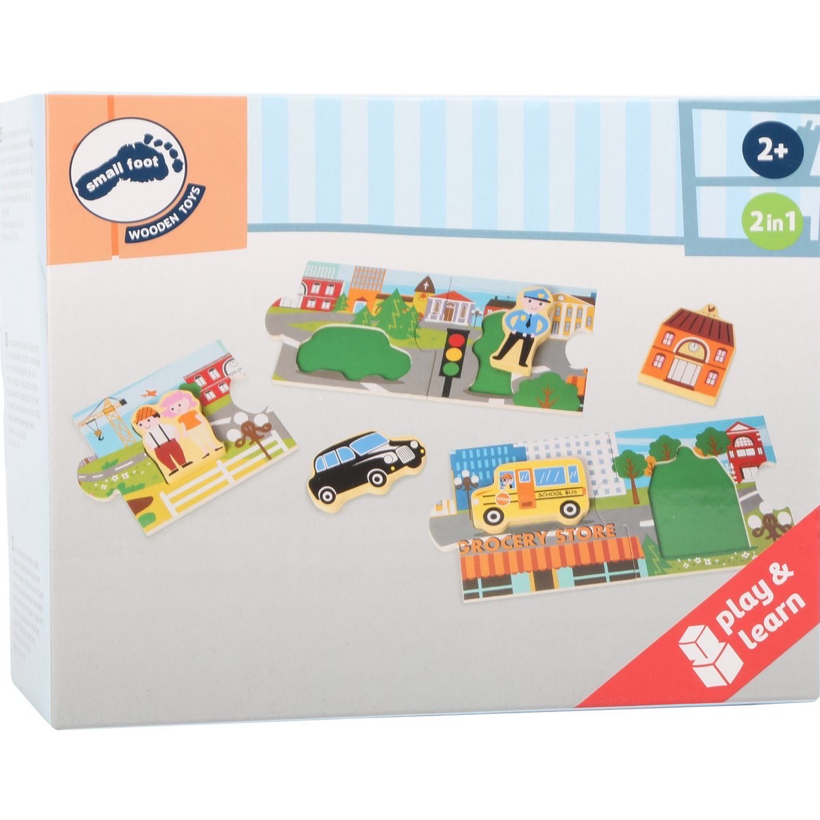 Small Foot Houten puzzel Stad