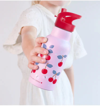 A Little Lovely Company RVS Drinkfles Kersen