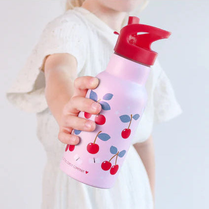 A Little Lovely Company RVS Drinkfles Kersen