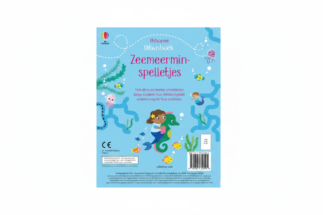 Usborne uitwisboek zeemeerminspelletjes