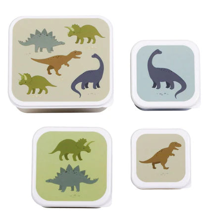 A Little Lovely Company Lunch en Snackbox Set Dinosaurussen