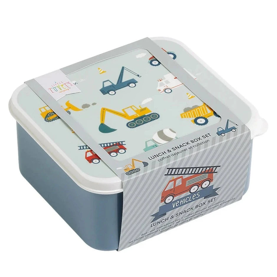 A Little Lovely Company Lunch en snackbox set voertuigen A little lovely company
