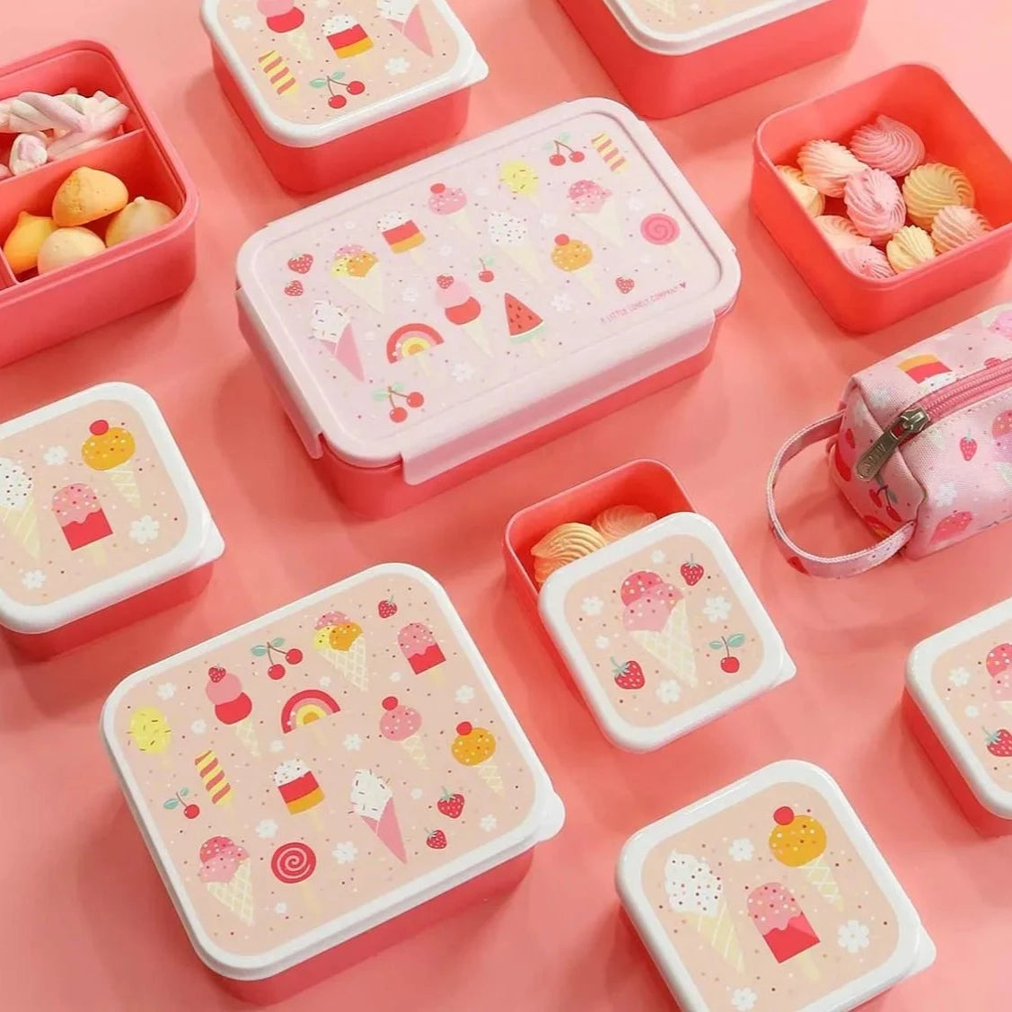 A Little Lovely Company Lunch en snackbox set ijsjes