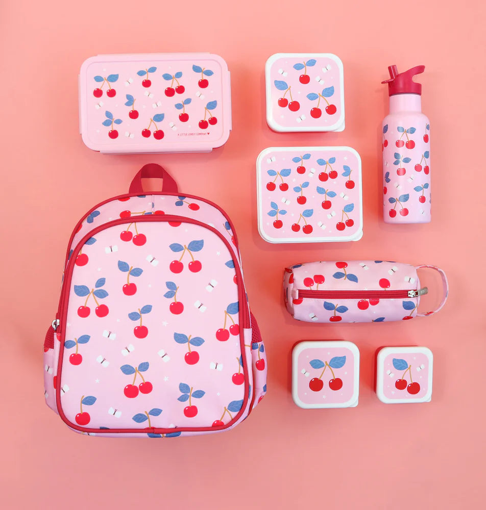 A Little Lovely Company Lunch en Snackbox Set Kersen