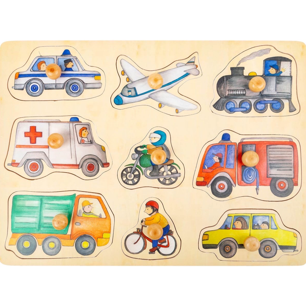 Small Foot Houten puzzel Stadsvoertuigen