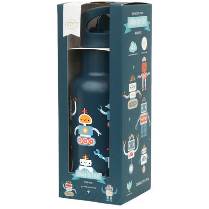 A Little Lovely Company RVS Drinkfles Robots