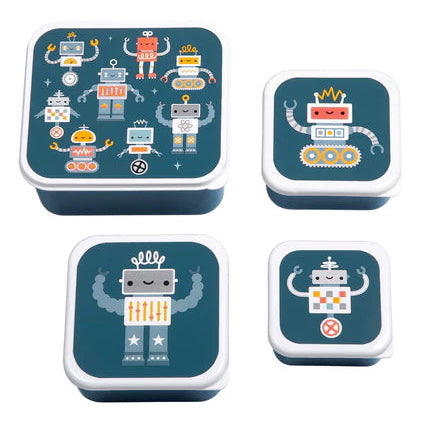 A Little Lovely Company Lunch en Snackbox Set Robots