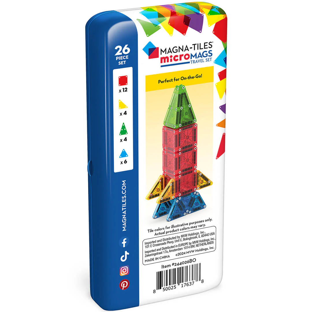 Magna-Tiles Micromags Travelset 26 stuks