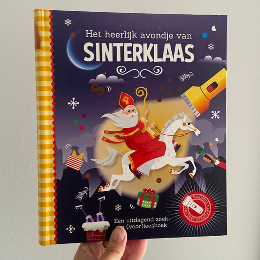 Zaklampboek het heerlijk avondje van Sinterklaas en Piet