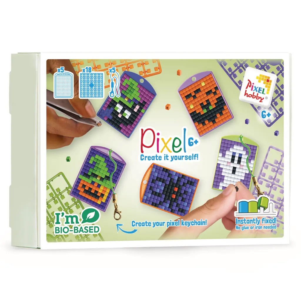 Pixel Medaillon Thema Box Halloween