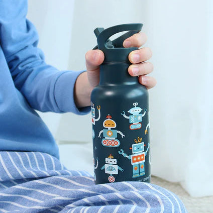 A Little Lovely Company RVS Drinkfles Robots