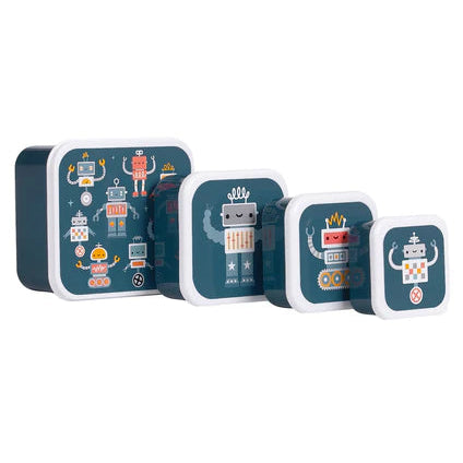 A Little Lovely Company Lunch en Snackbox Set Robots