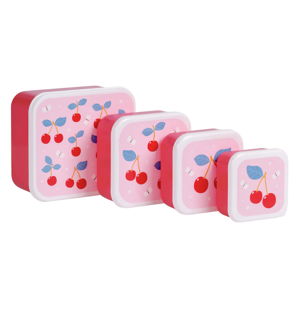 A Little Lovely Company Lunch en Snackbox Set Kersen