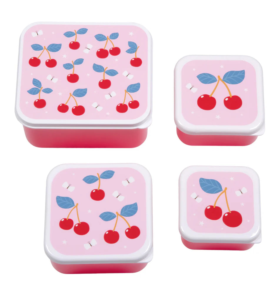 A Little Lovely Company Lunch en Snackbox Set Kersen