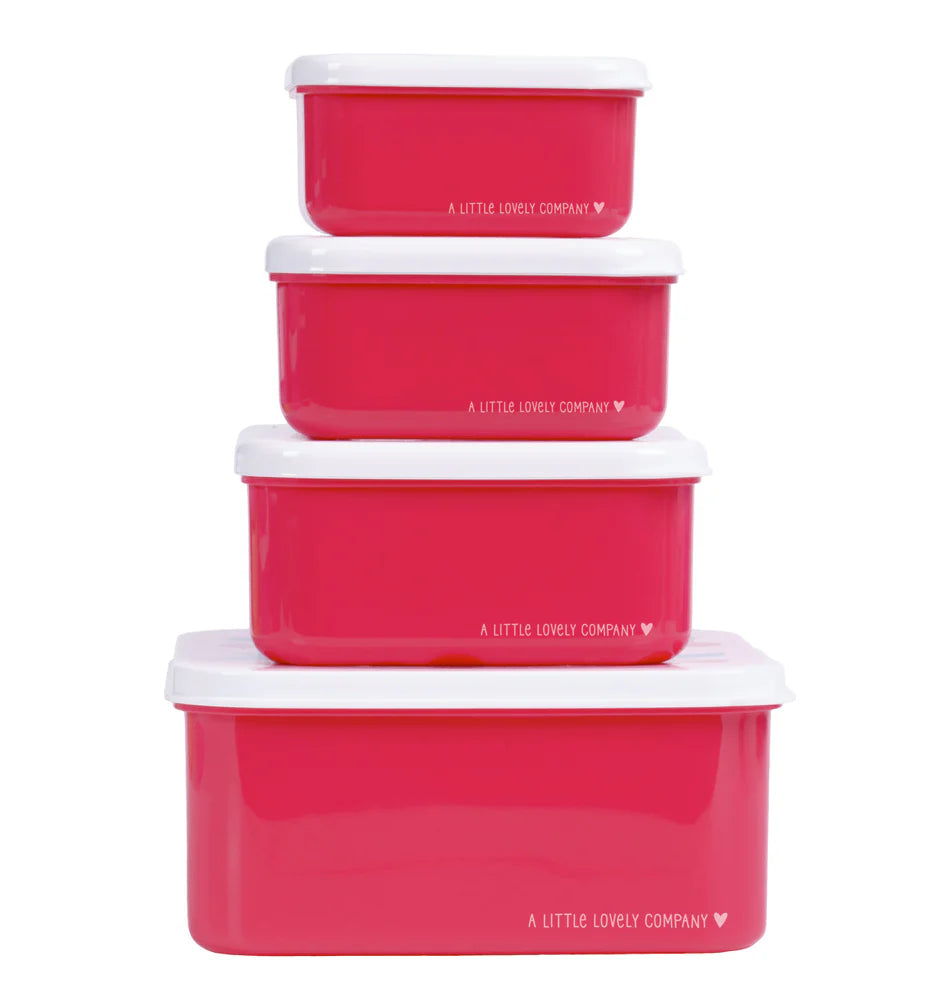 A Little Lovely Company Lunch en Snackbox Set Kersen
