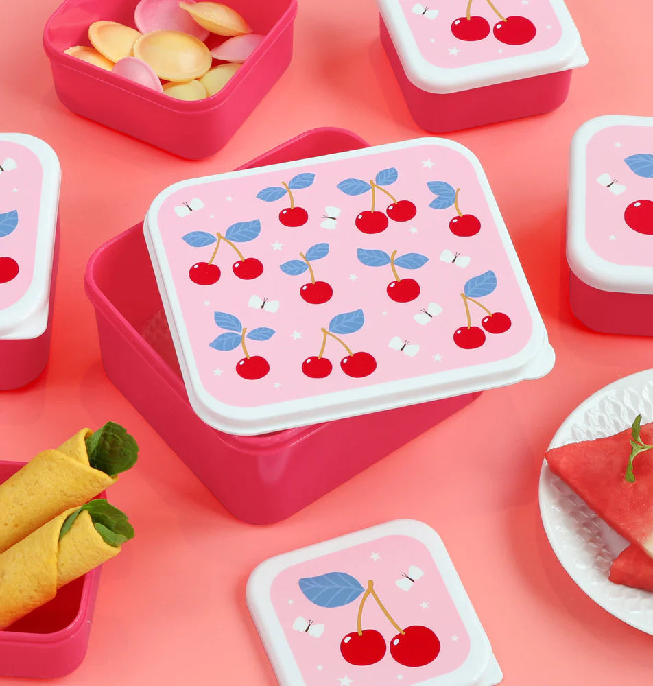 A Little Lovely Company Lunch en Snackbox Set Kersen